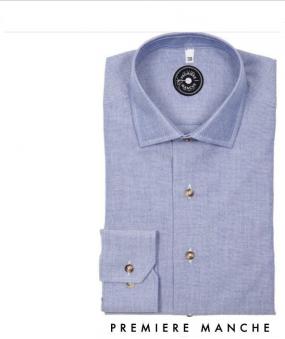 Chemise Oxford Gris Bleu