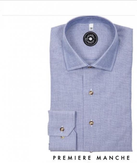 Chemise Oxford Gris Bleu