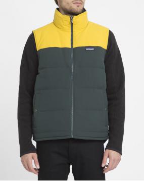 Doudoune Sans Manche Reversible Bivy Carbon Green et Jaune