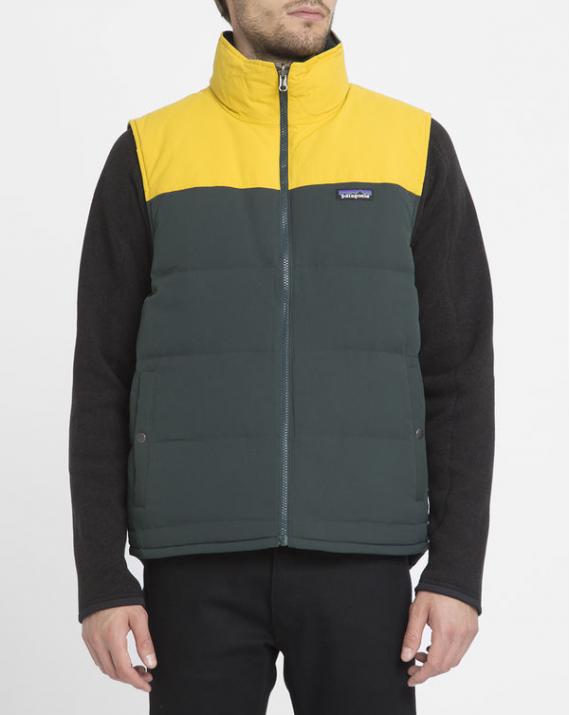 Doudoune Sans Manche Reversible Bivy Carbon Green et Jaune