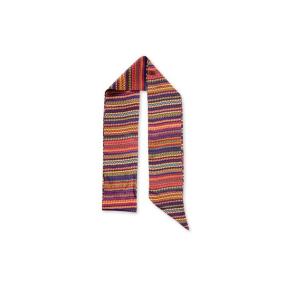 Foulard cravate en crepe de soie multico imprim