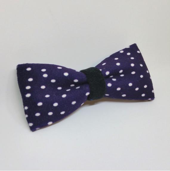 Noeud papillon Pois Marine