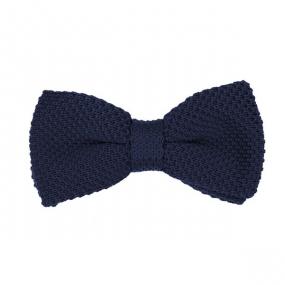 Noeud papillon tricot bleu marine