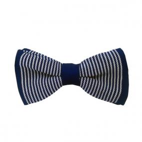 Noeud papillon tricot ? fines rayures