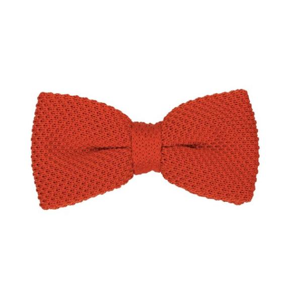 Noeud papillon tricot orange
