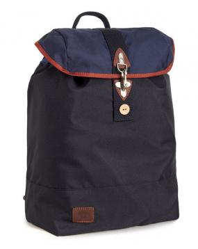 Sac a Dos Crochet Nylon Bleu Marine Camel