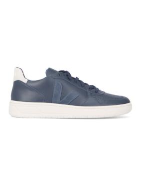 Sneakers V10 Cuir Bleu Marine
