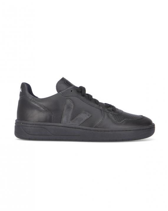 Sneakers V10 Cuir Noir Mono