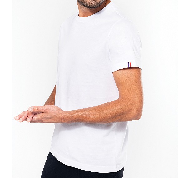 T-shirt Blanc Homme 100% Bio et Made In France