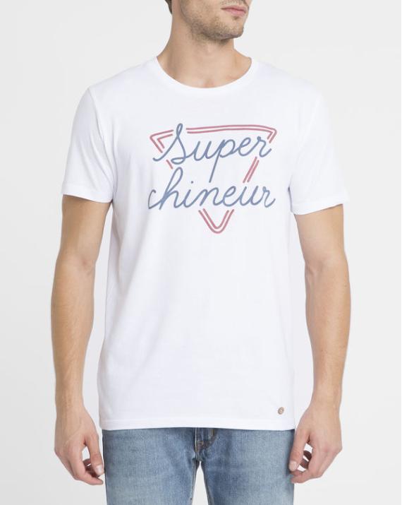Tshirt Super Chineur Blanc