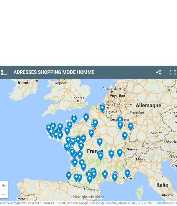 POINTS DE VENTES MODE HOMME - SÉLECTION PAR MARQUES
