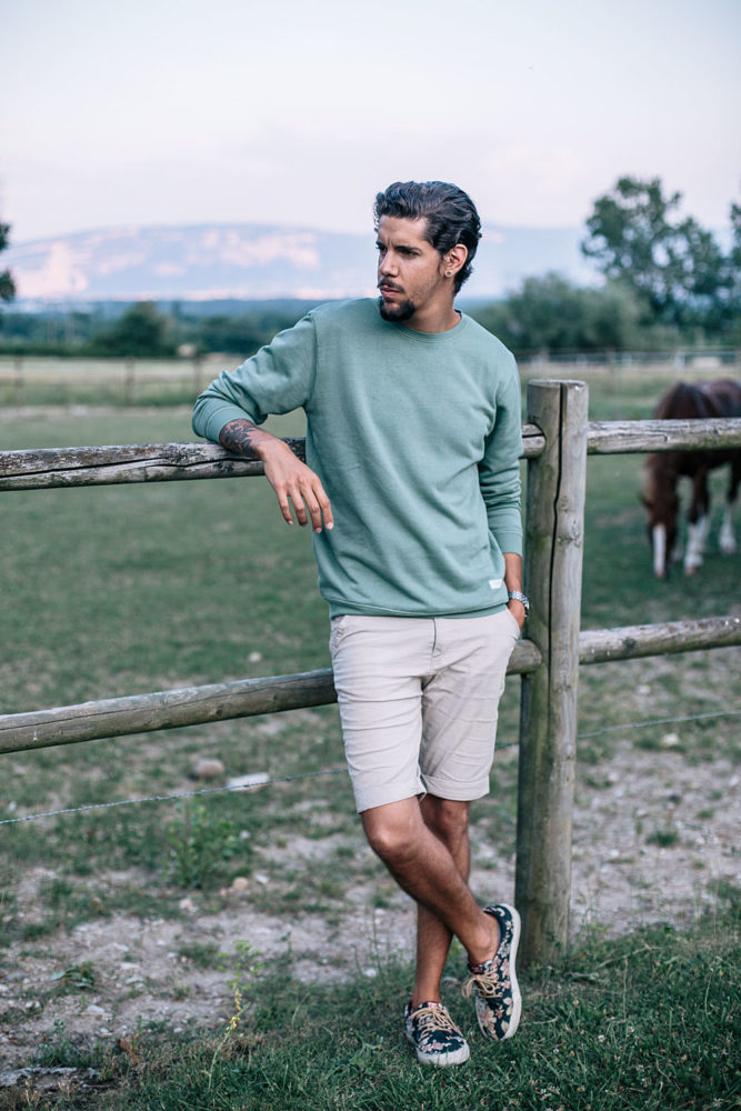 Sweatshirt homme en coton bio
